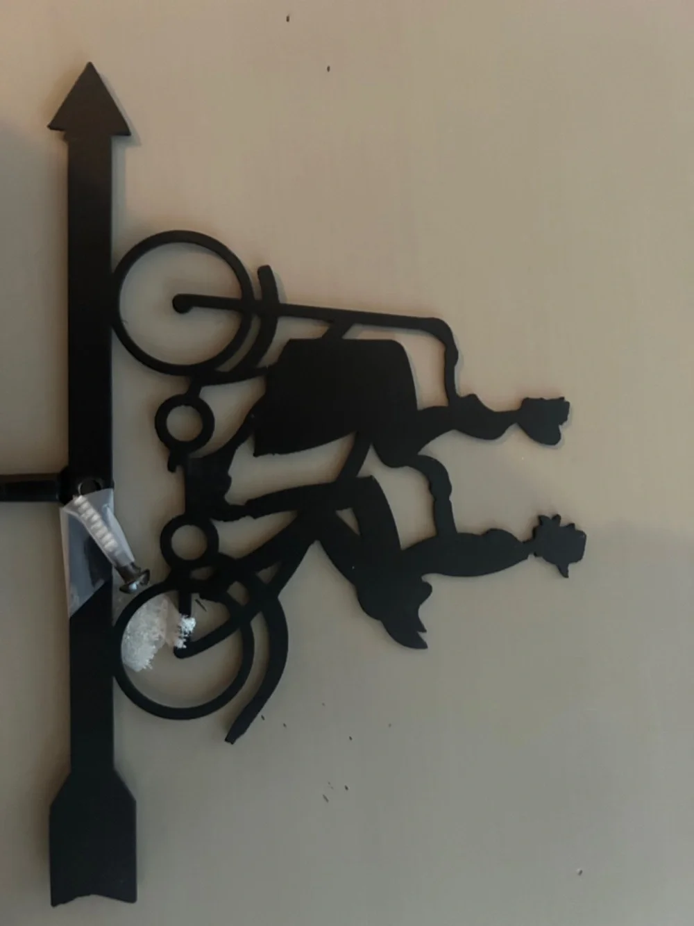 Black Bicycle Silhouette Wall Hook - Home Wall Decor